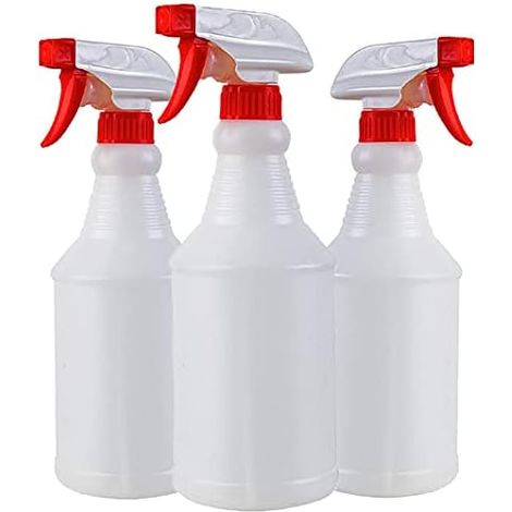 3 Empty Spray Bottle 500ml - Red Plastic Spray Bottles for Plant/Hair/Cleaning - 2 Modes(Spray & Stream) (1/5)