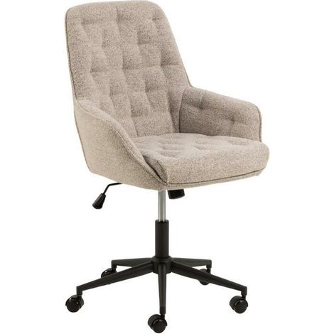 Silla de oficina Norsica 881, Beige, 106x60x68cm, Con ruedas, Con reposabrazos, Mecanismo de la silla: Económico