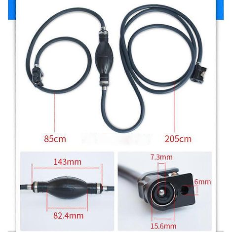 Pompe à main antistatique pour réservoir de carburant, noire (1/5)
