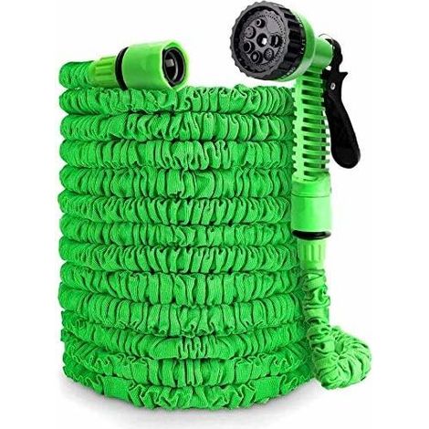 Garden Hose, Expandable Hose 15m/50ft Retractable Garden Hose with 8 Spray Gun Function for Gardening, Car Washing, Watering, Bathing (1/5)