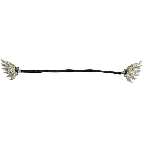 Pince à cheveux ornée d'ailes et de strass, élégante et antidérapante, idéale pour les cheveux fins et délicats.-Gold (1/5)