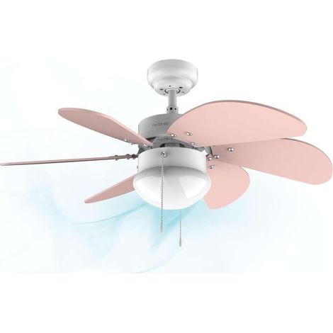 1 Ventilateur De Plafond, Moteur 50 W, Diamètre 92 Cm, Lampe Intégrée, 6 Pales Réversibles, Fonction Été Hiver, Interrupteur Chaîne (1/5)