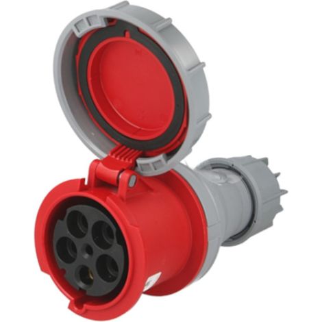 Solera – Prise femelle CEE triphasée P17 3 phases 125A – Tension 400V – Indice de protection IP67 – Pour prolongateur chantier