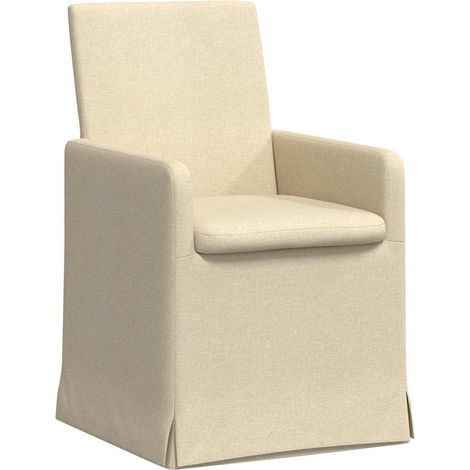 Dining Chairs 2 pcs Cream 57 x 67 x 95 cm Fabric vidaXL