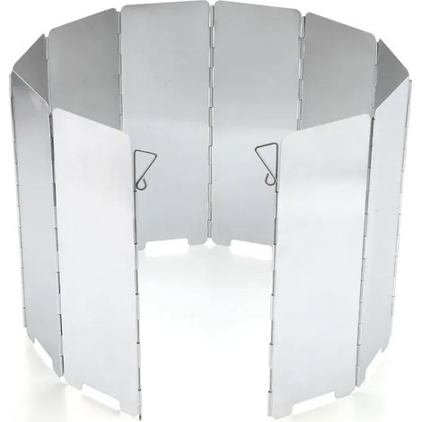 Réchaud à gaz d'extérieur 10 plaques avec pare-vent, pliable, pour le camping et le camping. Écran coupe-vent en alliage d'aluminium pour réchaud de pique-nique portable. (1/4)