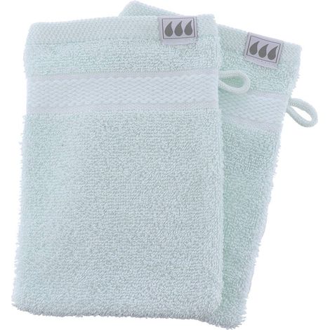 Set di 2 flanelle 15x21 cm 100% cotone - verde pastello - Tendance (1/3)