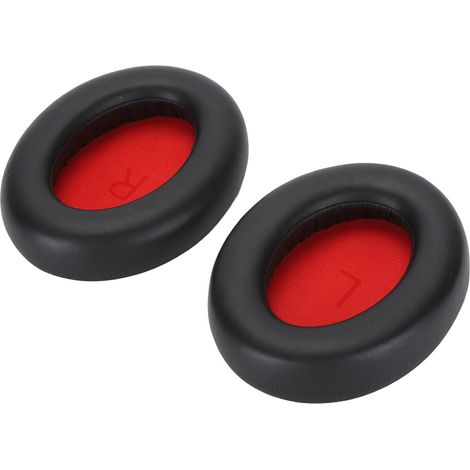 Coussinets d'oreille de rechange en similicuir pour casque 1MORE SonoFlow, noirs (1/5)