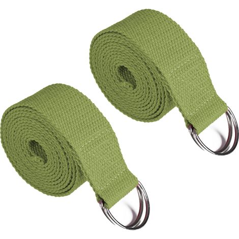 Sangle De Yoga Réglable Avec Boucle Métallique Pour Étirements Profonds En Yoga Et Pilates - Coton Polyester - 1 Pièce (1/5)