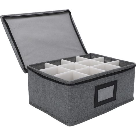 Boîte de rangement de verres à vin, tissu Oxford multifonctionnel, 12 verres à whisky pour la maison (1/5)