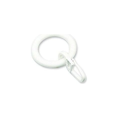 Gardinia Ringe für Vitragestangen mit Haken, weiß, 10-er Pack Vitragestangen