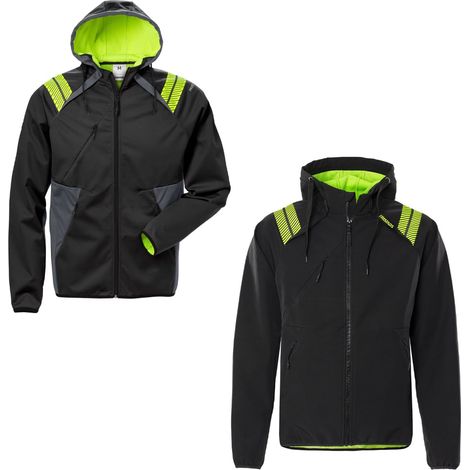 Giacca da lavoro Fristads Softshell 7461 BON con cappuccio - S - Nero