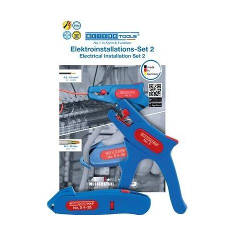 WEICON TOOLS No S 4 + No 5 52881002 Pinza spelacavi incl. Tagliacavi 0.2 fino a 6.0 mm² (1/4)