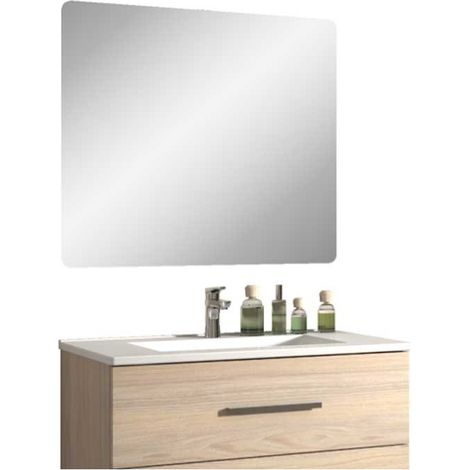 Espejo Baño Basic Rectangular Esquina Curvas  Dimension: 100x80 (1/2)