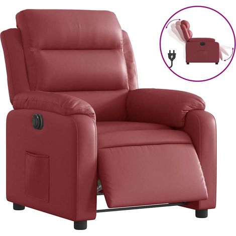 Maison Exclusive - Relaxsessel Elektrisch Weinrot Kunstleder