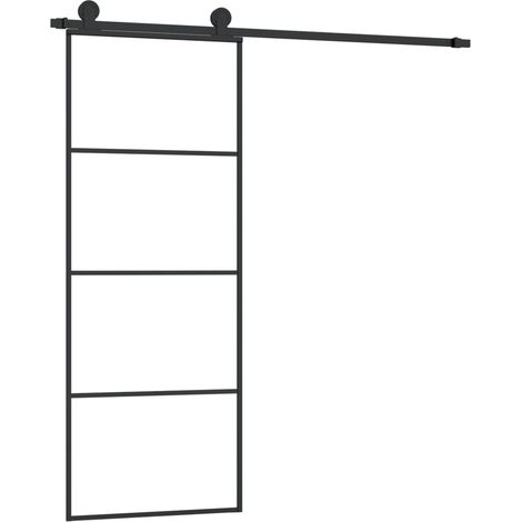 Maison Exclusive - Schiebetür mit Beschlag 76x205 cm ESG-Glas & A
