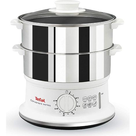 Tefal VC1451 vaporizador 2 cesta(s) Acero inoxidable, Blanco Encimera (1/5)