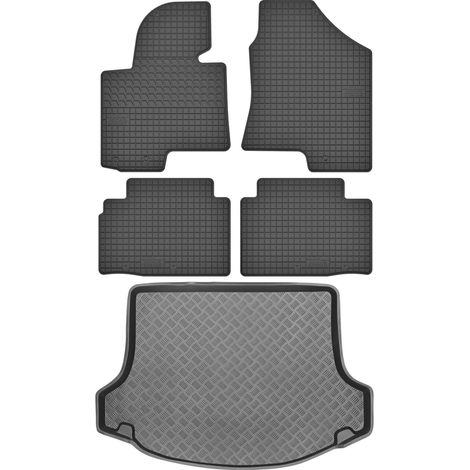Ensemble de tapis de sol en caoutchouc pour Kia Sportage III SUV (2010-2015) + tapis de coffre (1/5)