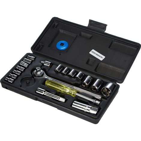 Kit di chiavi a bussola metrico 1/4 (6.3 mm), 3/8 (10 mm) 20 parti Brüder Mannesmann M 206 (1/2)