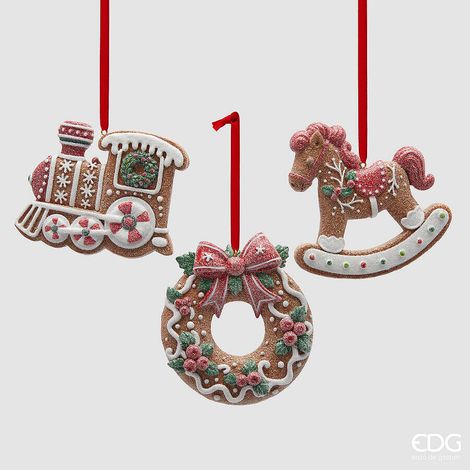 EDG Enzo De Gasperi Addobbo Natalizio Decomix Assortito H11x11 cm Multicolor 1 Pezzo – Decorazione per Albero di Natale (1/2)