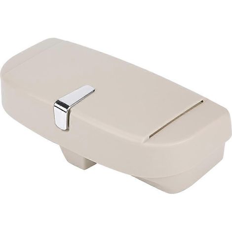 Étui de rangement universel pour lunettes de soleil de voiture, avec clip et boîte de rangement (beige) (1/4)