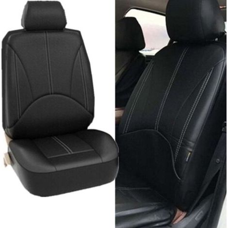 Housses de siège avant universelles en cuir PU pour voiture, housse de siège arrière de haute qualité, protection intérieure automatique (1/5)