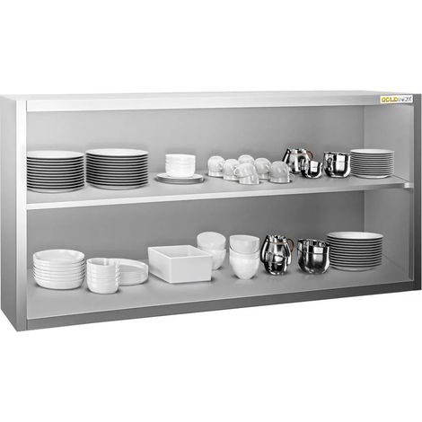 Placard mural inox 2000 x 400 mm / Hauteur 800 mm ouvert PREMIUM - GOLDINOX (1/2)
