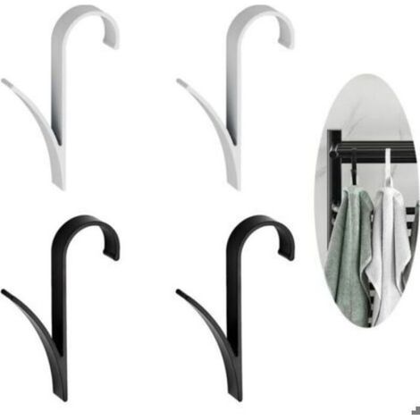 Crochet Pour Radiateur - Aluminium - 10 x 6,5 x 2,5 cm - Charge Maximale 5 kg - Salle De Bain - 4 Pièces