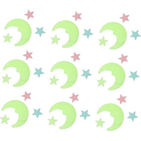 Lot de 52 stickers muraux en PVC luminescent pour chambre d (1/5)