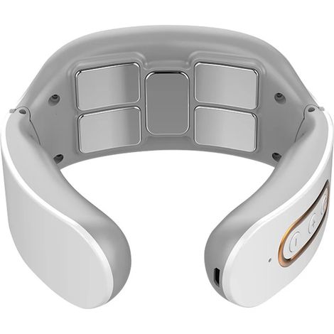 Appareil de massage intelligent à vibrations pulsées pour la nuque, portable et sans fil, pour la relaxation du dos et des cervicales à domicile ou au bureau.-AquaForge