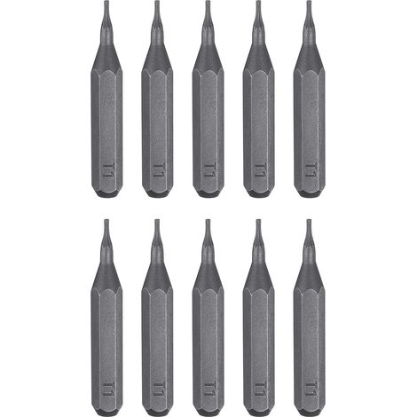 10pcs T1 Embout de Tournevis Torx 5/32" Tige Hexagonale 28mm Longueur Acier S2 Magnétique Tête Étoilée à 6 Pans pour Tournevis Manuels Électriques Réparation de Précision (1/5)