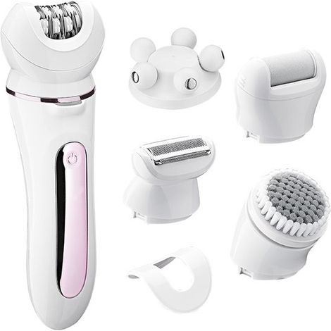 Épilateur 5 en 1 pour femmes - Épilateur - Rasoir féminin - Appareil d'épilation - Épilateur visage - Rasoir - Dissolvant de callosités - Nettoyant visage - Masseur (1/5)