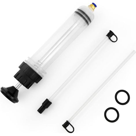 Seringue d'Aspiration d'Huile 200 ml Pompe d'Aspiration d'Huile Pompe d'Aspiration avec 2 Tuyaux Extracteur de Fluide et Pompe de Remplissage pour Liquide de Frein, Liquide de Refroidisse (1/5)