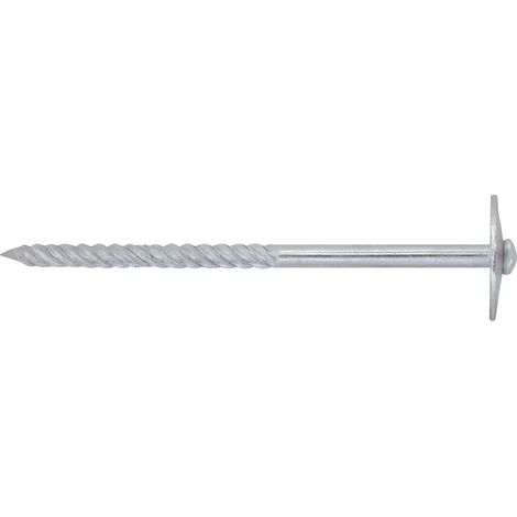 CHIODO ONDOLUX CON FILETTO RULLATO ZINCATO E RONDELLA IN POLIETILENE  LUNGHEZZA 60 mm