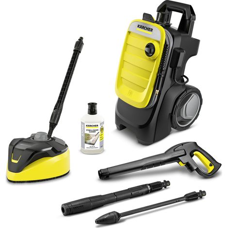 Karcher Nettoyeur haute pression K 7 Compact home, pression 180 bars, débit 600 L/h, brosse terrasse T-racer T5 (1/10)