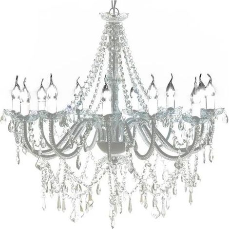 Un lustre vénitien baroque à 12 lampes et 1600 cristaux. (1/5)