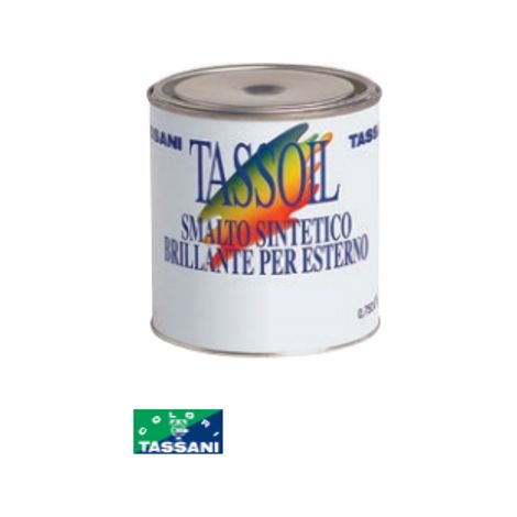 SMALTO SINTETICO TASSOIL LT. 0,75 PER ESTERNO LEGNO E FERRO TASSANI Blu (1/2)