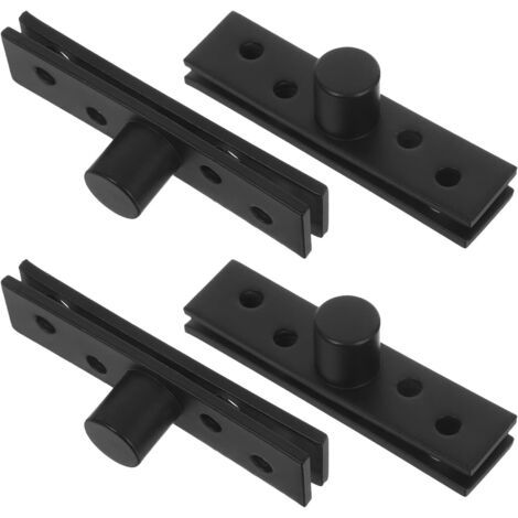 Lot de 4 Charnières Pivotantes Invisibles en Acier Inoxydable 360° avec Pivot Central Noir Petites Tailles pour Portes Bois Quincaillerie Industrielle Montage Discret et (1/5)