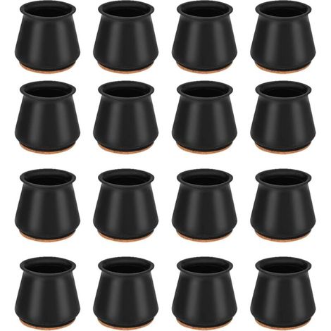 Protezioni per gambe di sedie Ulisem, 16 pezzi di tappi in silicone per gambe di sedie, protezioni per gambe di sedie, tappi rotondi per gambe di sedie per gambe rotonde da 25-30 mm (1/4)