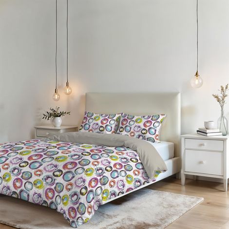 Housse de Couette, Microfibre, Cerchi Astratti, 2 Places (1/5)