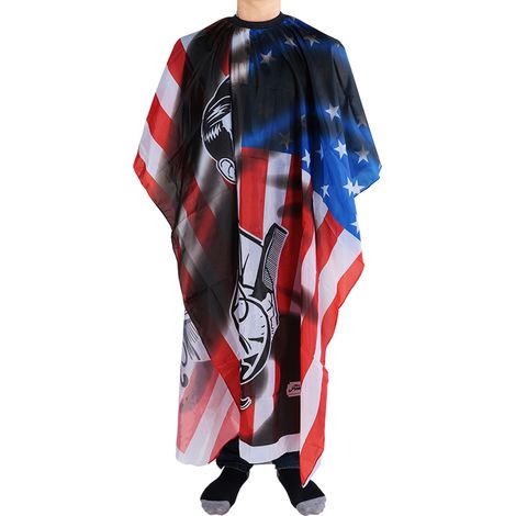 Cape de coiffure imperméable pour salon de coiffure, tablier enveloppant (1/5)
