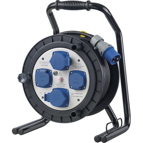 VIMAR - 0P32760 Avvolgicavo industriale 16A 4 uscite 15m