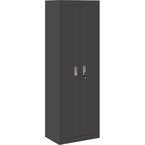 Aufbewahrungsschrank Schwarz 60 x 40 x 180 cm Stahl vidaXL