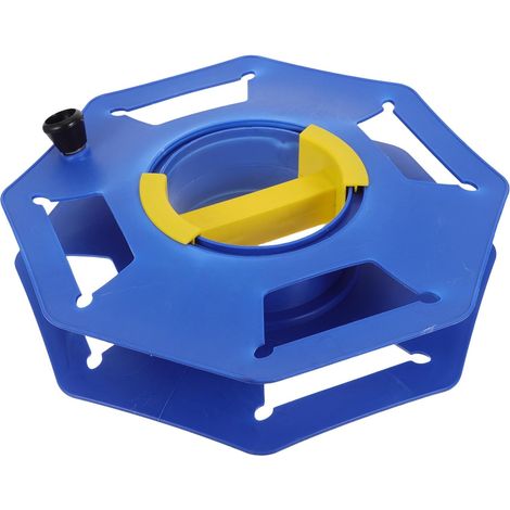 Bobine de bobinage de fil bleu en plastique PP, enrouleurs de cordon d'alimentation portables avec rangement facile pour garage et camping (1/5)