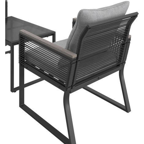 Mömax Loungegarnitur Paulina Hellgr. Metall/Outdoorstoff +Abdeckung (1/5)