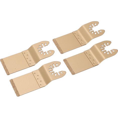 Lot de 4 lames scie oscillante diamant carbure cimenté 34mm pour bois et multitool bricolage (1/5)