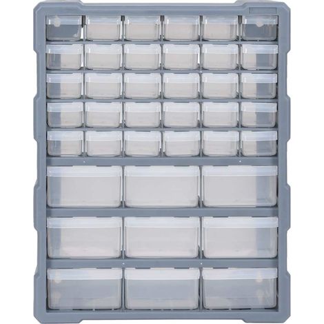 vidaXL Organizador multicajones con 39 cajones 38x16x47 cm (1/2)