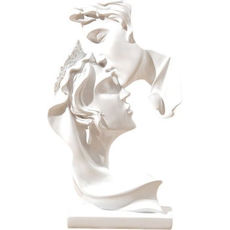 Statue de Couple créative Baiser Sculpture Abstraite Art Couple Sculpture Ameublement en Résine Statue Romantique Utilisée pour Décoration (1/5)