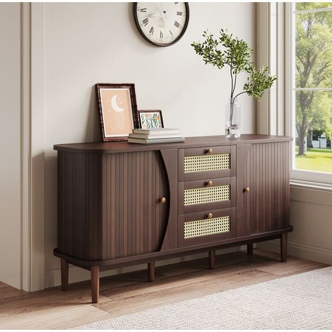 Aparador con 3 cajones y puertas 140,5 cm OKMYHOME (1/5)