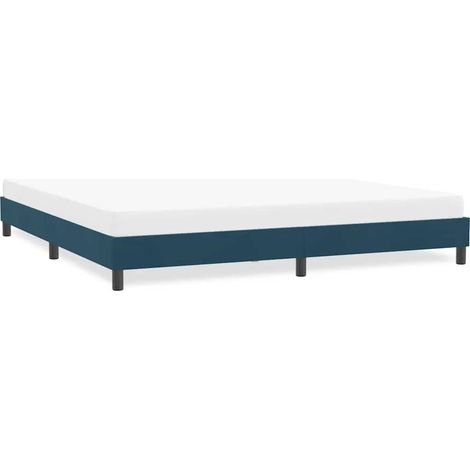 Bettgestell ohne Matratze Dunkelblau 180x220 cm Samt (1/5)