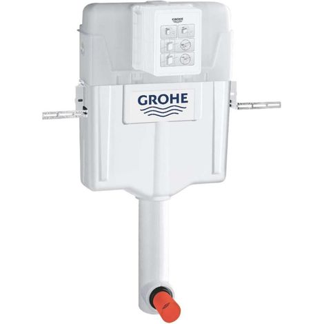 Grohe – Réservoir de chasse d'eau 38661000 – Volume réglable 6-9L – Mécanisme pneumatique – Montage vertical/horizontal – Isolé condensation